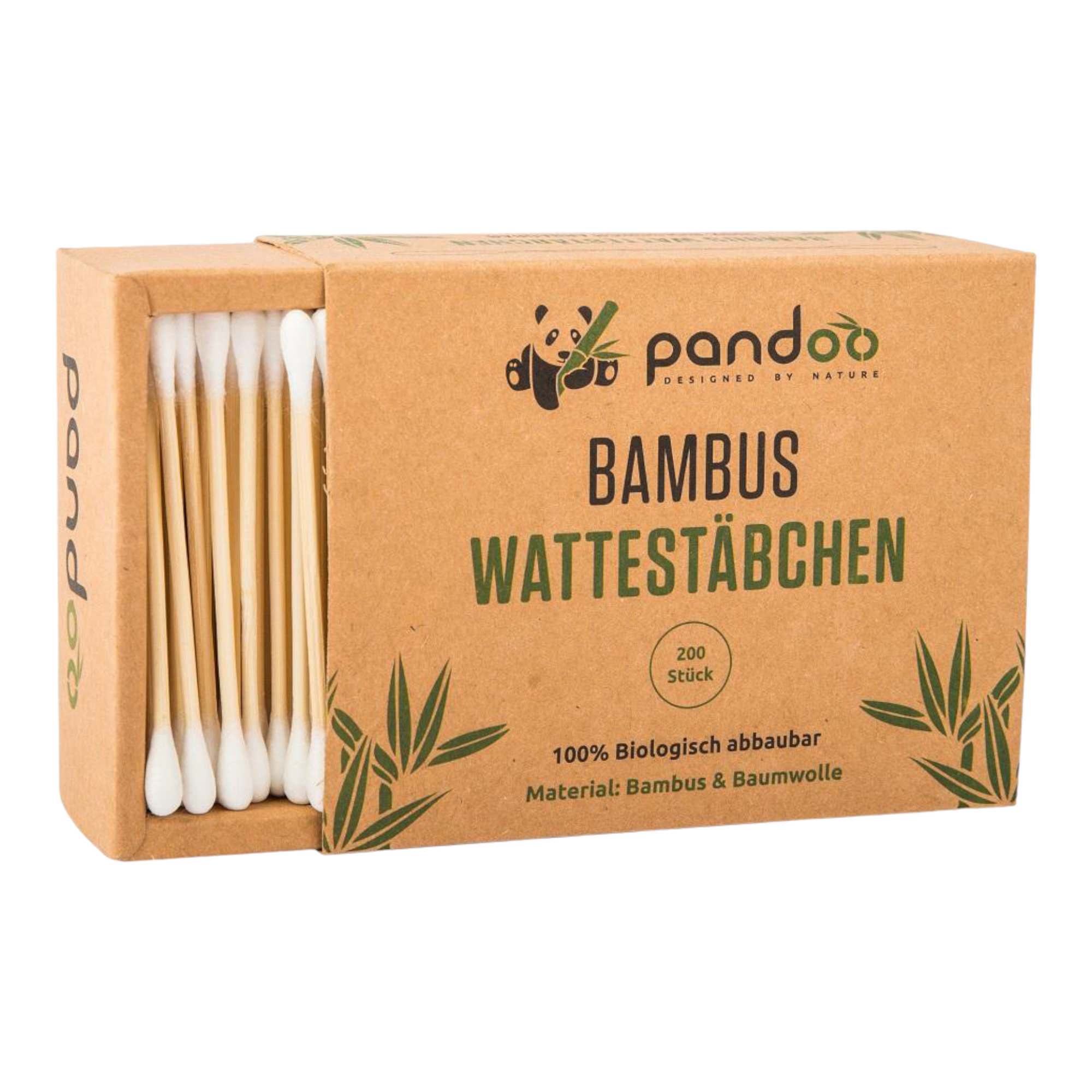 Bio Bambus Wattestbchen 200 Stk. 1Packung von Pandoo - jetzt online  bestellen!