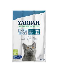 Bio Yarrah Katzenfutter Kausticks 15g - 25er Vorteilspack - Tierfutter von Yarrah