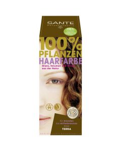 Bio Haarfarbe Terra 100g - für ausdrucksvolle Farben - seidiger Glanz - lockeres Volumen - pflanzliche Haarfarbe von Sante Naturkosmetik