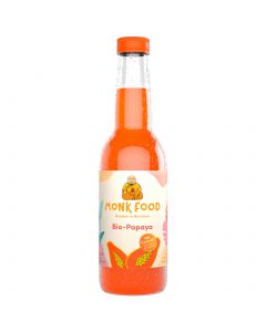 Bio MONK FOOD Papaya Drink 330ml - Belebendes - Harmonisch-fruchtiges Geschmackserlebnis mit Mehrwert - hoher Fruchtgehalt - leichtes Prickeln
