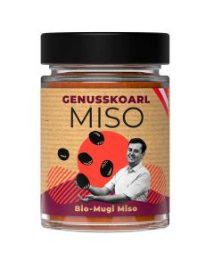 Bio Mugi Miso 190g - herzhaft würzige Paste - rein Pflanzlich – vegan- traditionell grobe Tsubu-Qualität von Genusskoarl