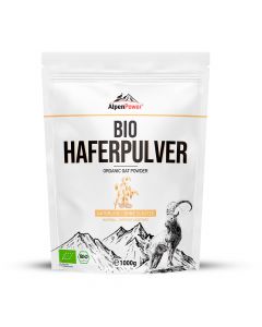 Bio Haferpulver 1000g - Reich an komplexen Kohlenhydraten - langanhaltende Energieversorgung - glutenfrei von Alpenpower