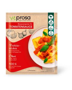 Bio VEPROSA Proteinreiches Saucenpulver Tomatensauce vegan 50g - 100% natürliche Inhaltsstoffe mit hohem Proteinanteil - Zucker- und glutenfrei von VEPROSA