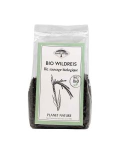 Bio Wildreis 250g - Schmales und längliches Korn - Dunkle Farbe und nussiger Geschmack - Glutenfrei von Planet Nature