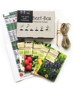 Bio Beet Box - Für eine gute Freundin - Saatgut Set inklusive Pflanzkalender und Zubehör