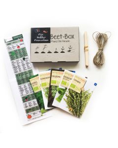 Bio Beet Box - Für Hobby Franzosen - Saatgut Set inklusive Pflanzkalender und Zubehör