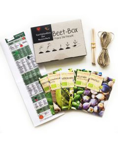 Bio Beet Box - Raritätenbox für Besondere - Saatgut Set inklusive Pflanzkalender und Zubehör
