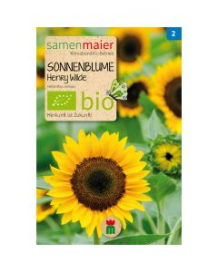 Bio Sonnenblume Henry Wilde - Saatgut für zirka 20 Pflanzen