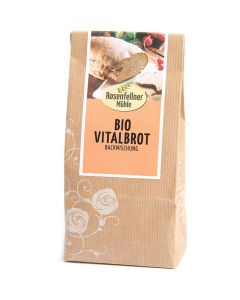 Bio Vitalbrot Backmischung 500g - liefert wertvolle Kohlenhydrate - hoher Eiweißgehalt - Bio Backmischung von Rosenfellner Mühle