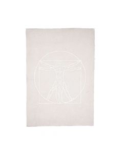 Handgeschöpftes Bütten Papier mit Wasserzeichen - Vitruvianischer Mensch - DIN A4
