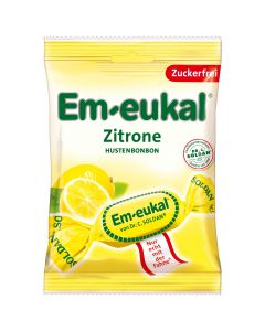 Em-eukal Zitrone Hustenbonbons mit Süßungsmitteln und Vitamin C zuckerfrei 75g