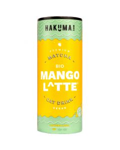 HAKUMA Bio Mango Latte 235ml - Premium Mango Latte auf Hafermilchbasis mit fruchtiger Mango - in der CartoCan - vegan und glutenfrei von HAKUMA