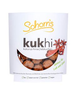 Bio Kukhi Lebkuchen Mais-Hirse Knabbergebäck 100g - Knabber Snack für zwischendurch mit Schokolade überzogen von Schorns