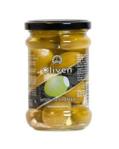 Oliven gefüllt mit Frischkäse 250g 