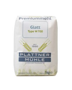Weizenmehl Type 700 Glatt 1000g - vielseitig einsetzbar - ohne Zusatzstoffe - schonende Vermahlung - wertvolle Inhaltsstoffe von Plattner Mühle