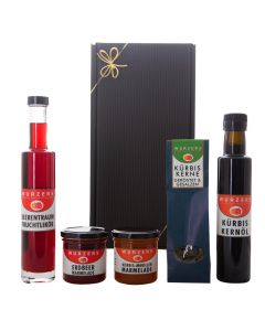 Wurzers Geschenkpackung Potpourri - ideal zu jedem Anlass - Geschenkidee für Erdbeeren und Kürbiskern Liebhaber