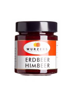 Erdbeer Himbeer Fruchtaufstrich 165g - besonders intensiver Geschmack - volles Aroma - händisch verrührt von Wurzers
