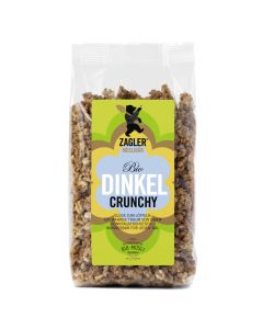 Bio Dinkel Crunchy Müsli 500g - Rohrrohrzucker - österreichischer Bio Blütenhonig - schmackhaftes Knuspermüsli von ZAGLER MUESLIBAER