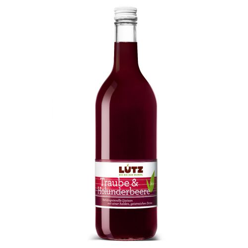 Bio-Fruchtsaft - Traube & Holunderbeere - 6 Flaschen zu je 700ml 