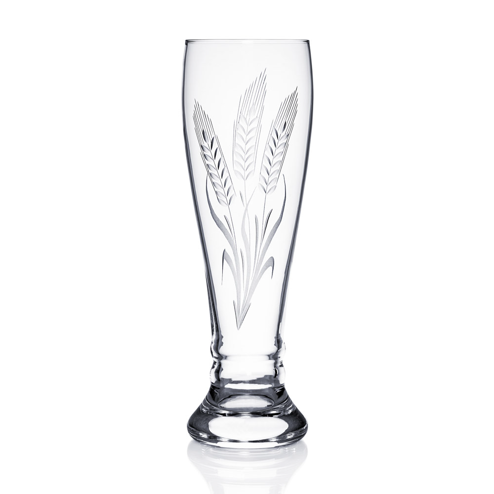 Handgraviertes Weizenbierglas 500ml - Ährenmotiv und Namensgravur
