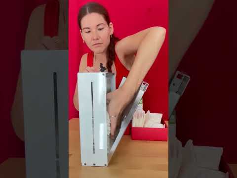 Hygoclean Tampon- & Bindenspender Kompakt – Edelstahl Weiß Beschichtet, Für 150 Tampons & 40 Binden, Wandmontage, Abschließbar!